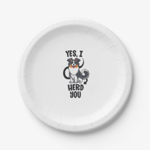 Funny Australian Shepherd Mum Gifts Aussie Yes I H Paper Plate