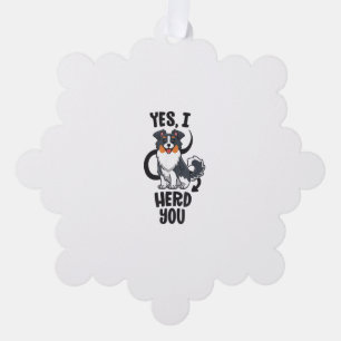 Funny Australian Shepherd Mum Gifts Aussie Yes I H Tree Decoration Card