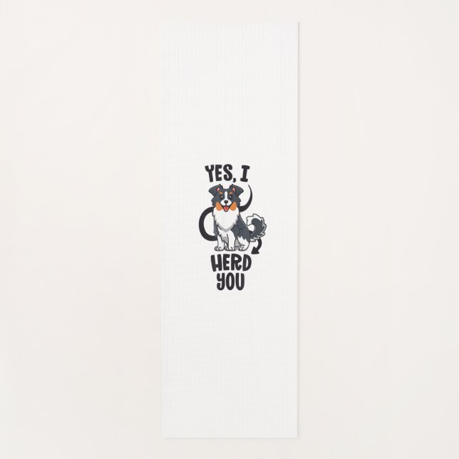 Funny Australian Shepherd Mum Gifts Aussie Yes I H Yoga Mat (Front)