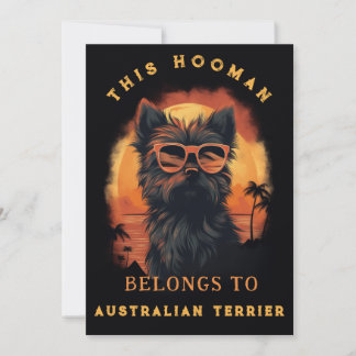 Funny Australian Terrier Dog Parent Personalised Announcement