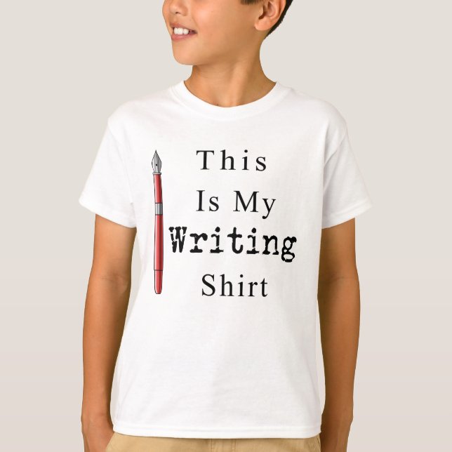 Funny Author Writer This Is My Writing T-Shirt (Front)