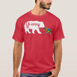 Funny Autism Awarenes Granny Bear Family Autistic T-Shirt