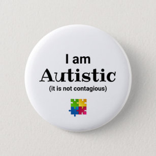 Funny Autism Awareness   ASD 6 Cm Round Badge