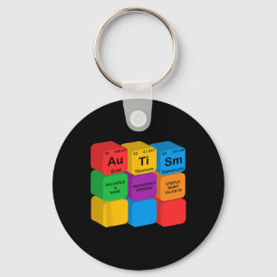 Funny Autism Awareness Elements Periodic Table Che Key Ring