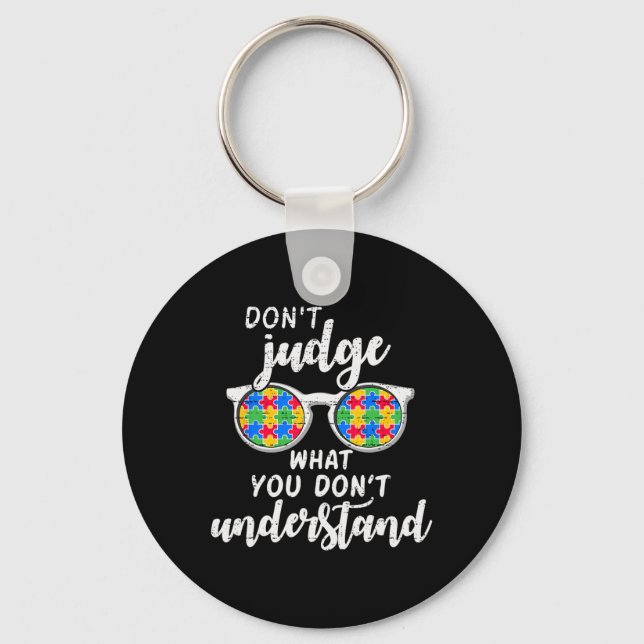 Funny Autism Awareness  Key Ring (Front)