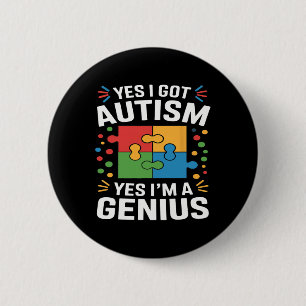 Funny Autism Awareness Kids Autistic Puzzle Autism 6 Cm Round Badge