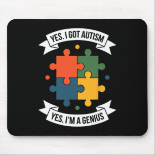 Funny Autism Awareness Kids Autistic Puzzle Autism Mouse Mat
