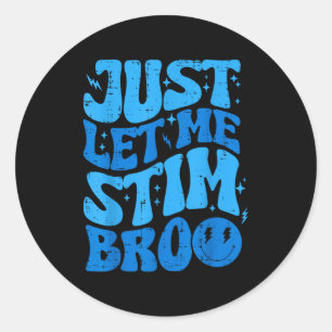 Funny autism awareness kids boys youth classic round sticker
