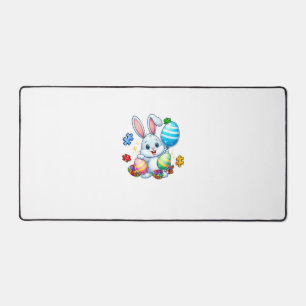 Funny Autism Awareness Puzzle Easter Bunny Eggs Ki Desk Mat
