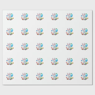Funny Autism Awareness Puzzle Easter Bunny Eggs Ki Wrapping Paper