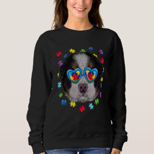 Funny Autism Bernese Mountain Dog Sunglasses Boys Sweatshirt