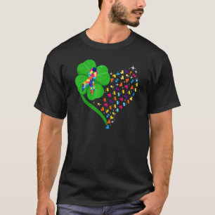 Funny Autism Clover Autism Mum Boy St Patrick S Da T-Shirt