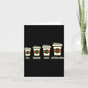 Funny Autism Mom Coffee Awareness Mothers Day  Card