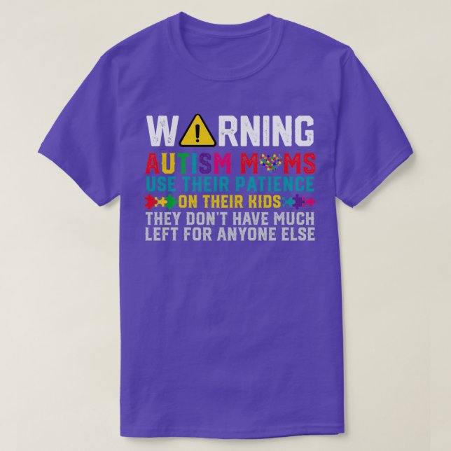 Funny Autism Mum s Women Autism Awareness Day T-Shirt (Design Front)