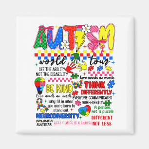 Funny Autism World Tour Autism Awareness  Magnet