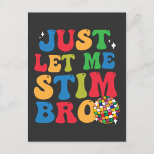 Funny Autistic Autism Awareness Just Let Me Stim Invitation Postcard