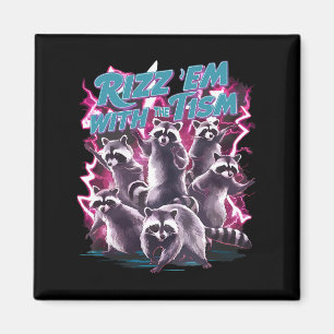 Funny Autistic Racoon Autism Meme Rizz Em With The Magnet
