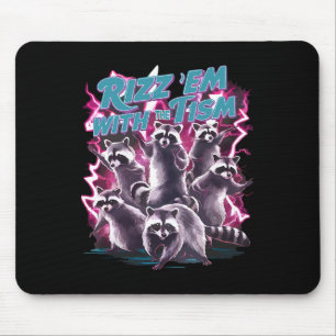 Funny Autistic Racoon Autism Meme Rizz Em With The Mouse Mat