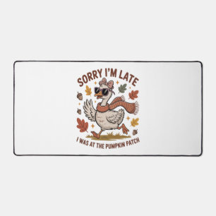 Funny Autumn Goose Desk Mat