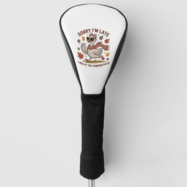 Funny Autumn Goose Golf Head Cover (Front)