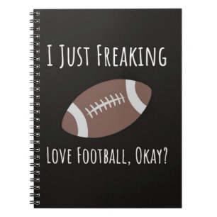 Funny Autumn Presents For Football Fans Lovers Notebook