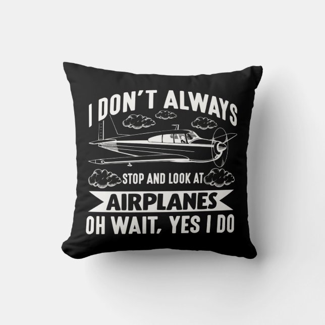 Funny Aviation Aircraft Airplane Lover Plane Cushion (Front)