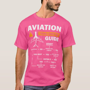 Funny Aviation Troubleshooting Guide Aeroplane Pil T-Shirt