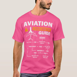 Funny Aviation Troubleshooting Guide Aeroplane Pil T-Shirt