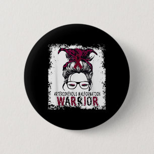 Funny Avm Arteriovenous Malformation Awareness, 6 Cm Round Badge