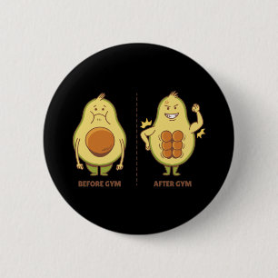 Funny Avocado, Cute Fruit Meme 6 Cm Round Badge
