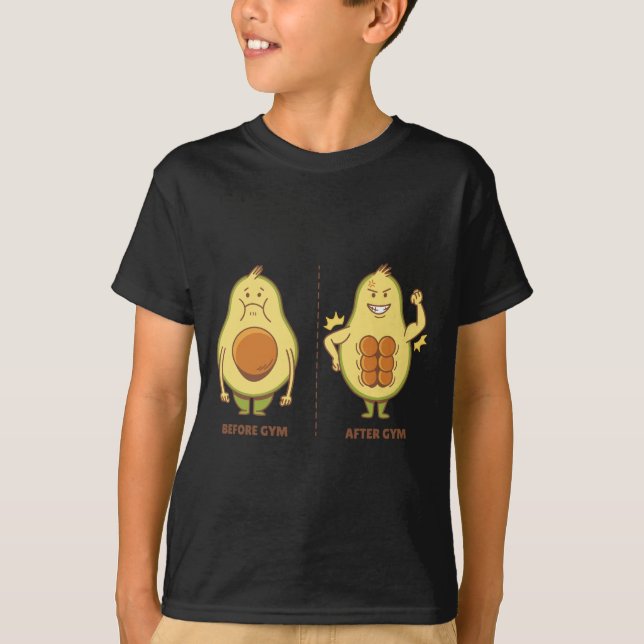 Funny Avocado, Cute Fruit Meme T-Shirt (Front)