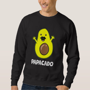 Funny Avocado Dad Vegan Guacamole Avocado Papacado Sweatshirt