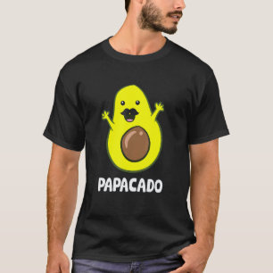 Funny Avocado Dad Vegan Guacamole Avocado Papacado T-Shirt