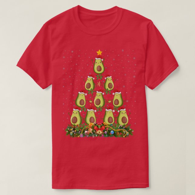 Funny Avocado Fruit Lover Matching Avocado Christm T-Shirt (Design Front)