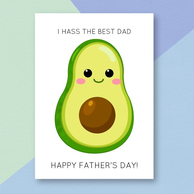 Funny Avocado Fruit Pun Father's Day Card (Creator Uploaded)