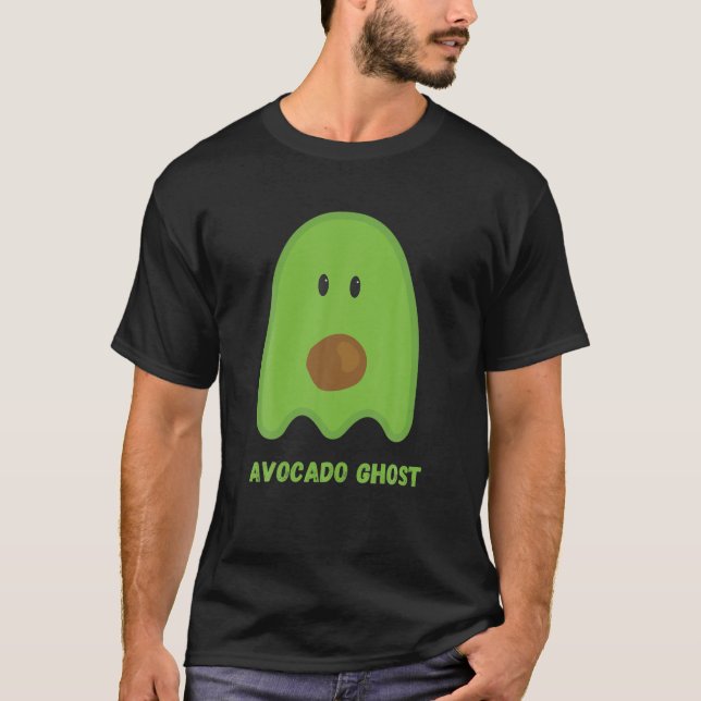 Funny Avocado Ghost Halloween Costume And Apparel T-Shirt (Front)