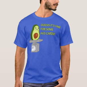 Funny Avocado lets do some AvoCardio gym diet meme T-Shirt