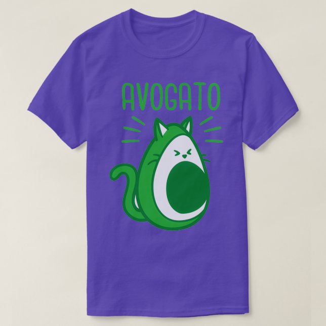 Funny Avocado Lover Cat Classic TShirt (Design Front)