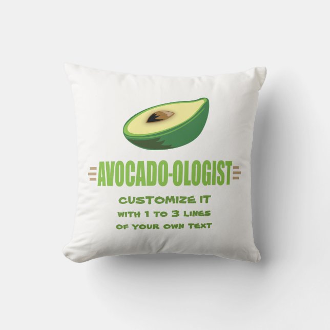 Funny Avocado Lover Cushion (Front)
