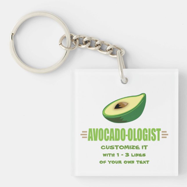Funny Avocado Lover Key Ring (Front)