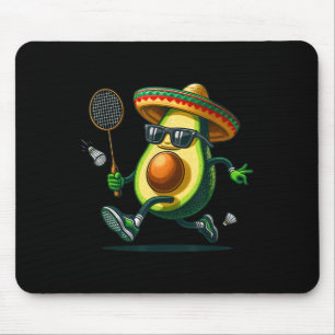 Funny Avocado Showing Badminton Skills Cinco De Ma Mouse Mat