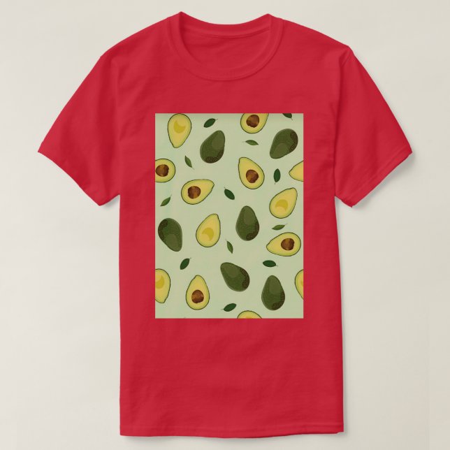 Funny Avocado Surfing 23 T-Shirt (Design Front)