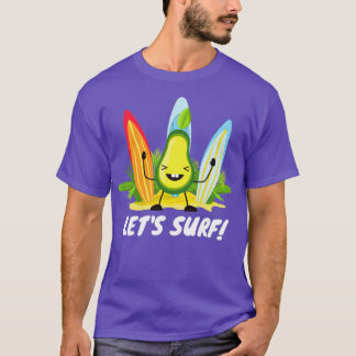 Funny avocado surfing 2 4 T-Shirt