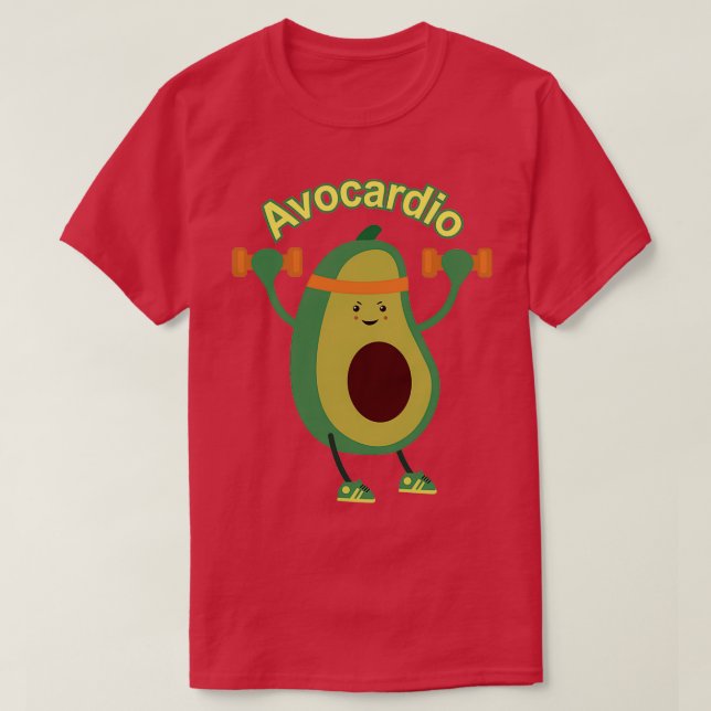Funny Avocado Surfing 5 1 T-Shirt (Design Front)