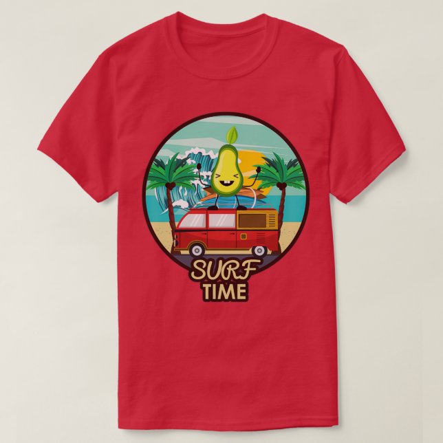 Funny avocado surfing 67 T-Shirt (Design Front)