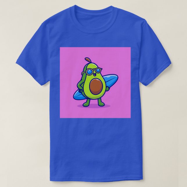 funny avocado surfing 8 1 T-Shirt (Design Front)