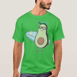 Funny Avocado Surfing Funny Gift For Surfer T-Shirt