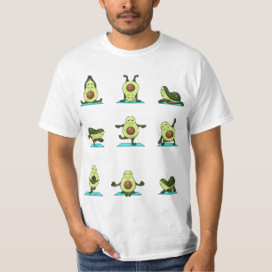 Funny Avocado Yoga Fitness Funny Exercising Gym Av T-Shirt