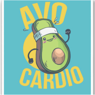 Funny AVOCARDIO Avocado Exercise Heart Graphics