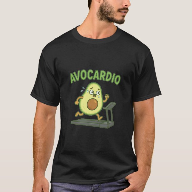Funny Avocardio Gym Fitness T-Shirt for Men (Front)
